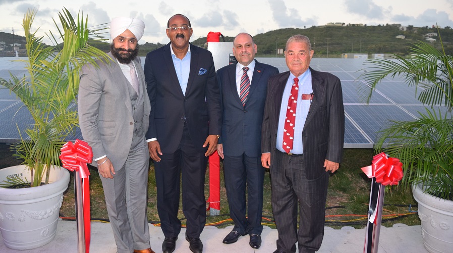L R Mr. Peter Virdee PM Gaston Browne Minister Asot Michael Minister Robin Yearwood 1